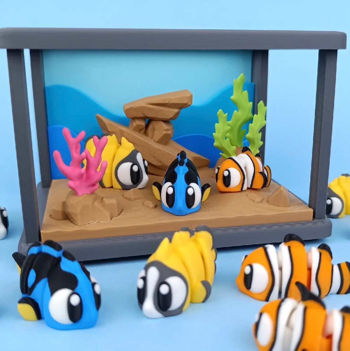 Flexi tropical fish and their aquarium